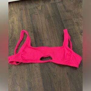 Bright bunk bikini top; ties in back; XS